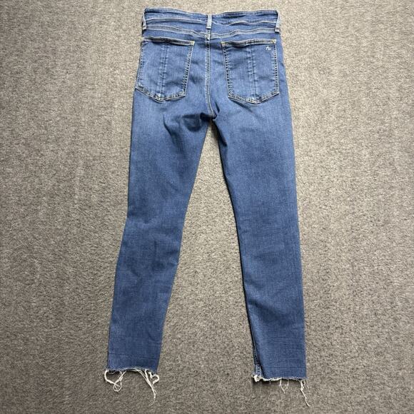 Rag & Bone Cate Mid Rise Ankle Skinny Jeans Women's 29 Blue Stretch Distressed - Picture 6 of 9
